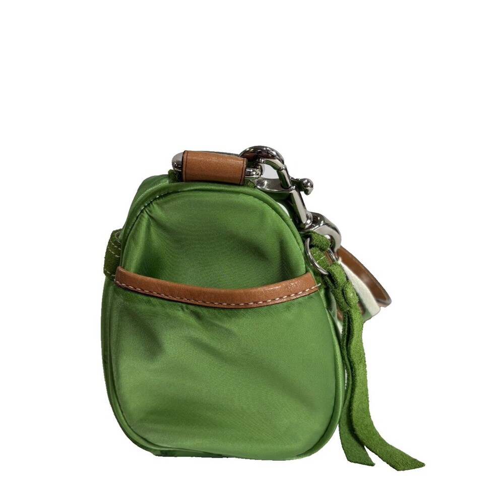 Coach Green Sateen / Leather trim Mini Barrel Bag Vintage 2006 RARE - Picture 11 of 14